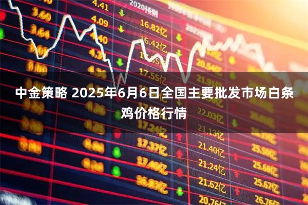 中金策略 2025年6月6日全国主要批发市场白条鸡价格行情
