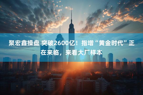 聚宏鑫操盘 突破2600亿!指增“黄金时代”正在来临,来看大厂样本